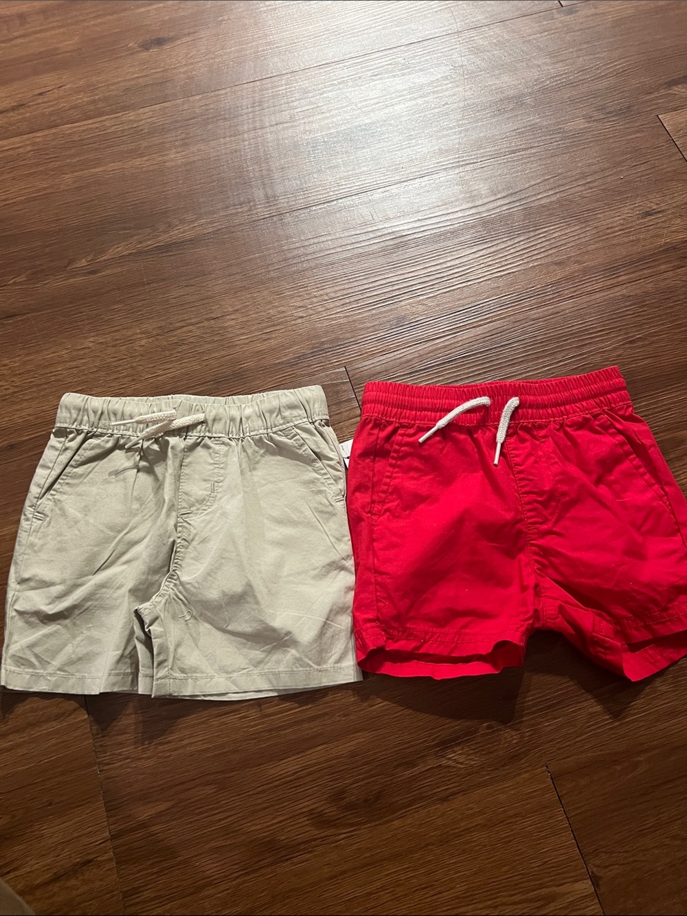 Old Navy Kids Drawstring Shorts - Red and Khaki